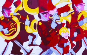 La fanfare a defile…