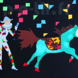 Arlequin et Patenfoin sont dans un tableau