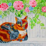 Assis dans un jardin anglais